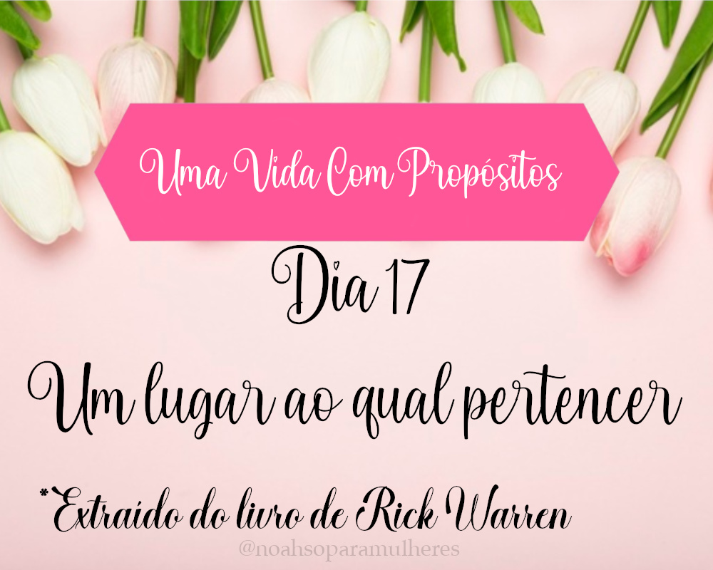 Imagem destaque post Dia 17 - Um lugar ao qual pertencer